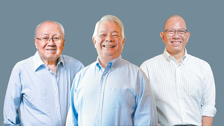 Generations of making lives better: PHINMA Chairman Emeritus Oscar J. Hilado; Chairman and CEO Ramon R. del Rosario, Jr.; and COO and Head of Education Dr. Chito B. Salazar.