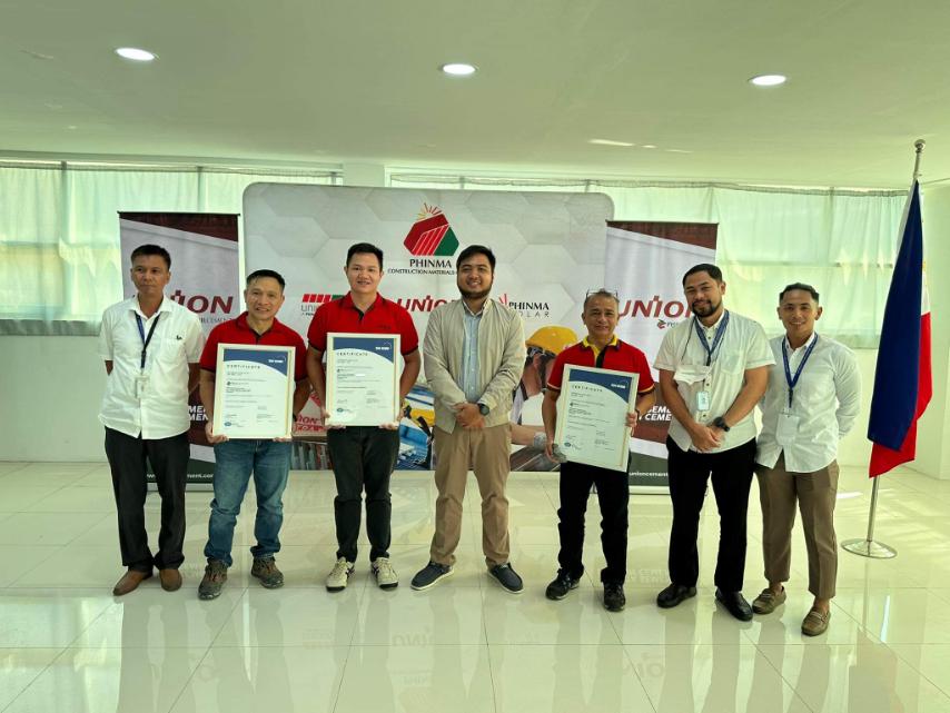 Philcement’s Mariveles Cement Processing Plant receives 3 ISO certifications